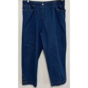 Cathy Daniels Capri Pan Size Large Casual Stretch Pull-On Cropped Pants